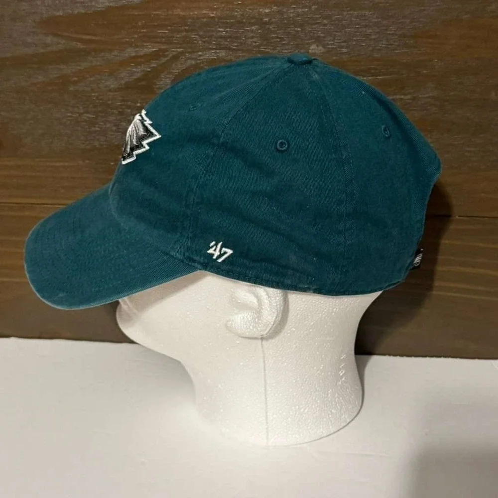 '47 Brand Philadelphia Eagles Clean Up‎ Hat Adjustable Strapback Green Cap OSFA